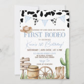 First Rodeo Cowboy Birthday Invitation Einladung (Vorderseite)