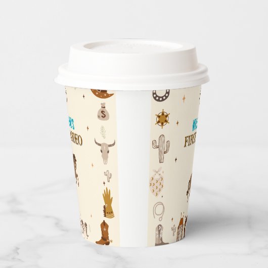 First Rodeo Cowboy First Birthday Pappbecher (Links)