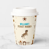First Rodeo Cowboy First Birthday Pappbecher (Rückseite)