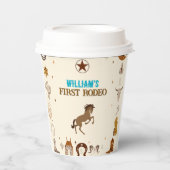First Rodeo Cowboy First Birthday Pappbecher (Vorderseite)