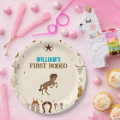 First Rodeo Cowboy First Birthday Pappteller (Party)