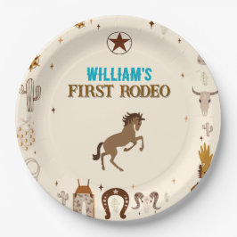 First Rodeo Cowboy First Birthday Pappteller