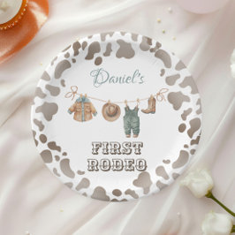 First Rodeo Cowboy Kleidung Boy Birthday Pappteller