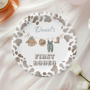 First Rodeo Cowboy Kleidung Boy Birthday Pappteller