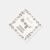 First Rodeo Cowboy Kleidung Boy Birthday Serviette (Ecke)