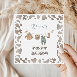 First Rodeo Cowboy Kleidung Boy Birthday Serviette