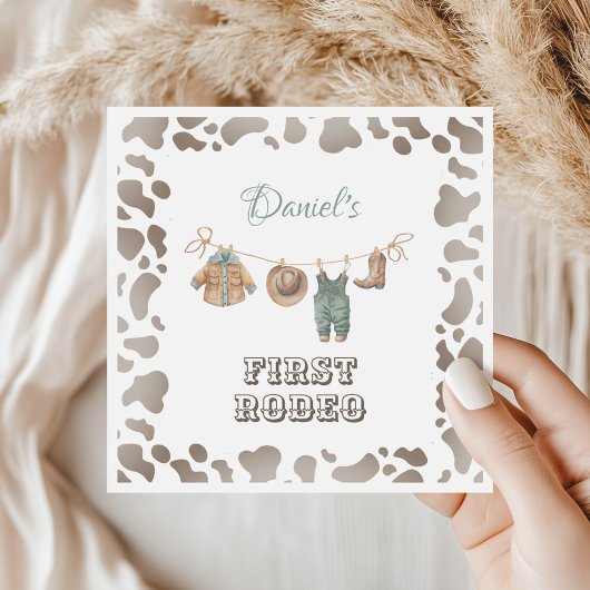 First Rodeo Cowboy Kleidung Boy Birthday Serviette