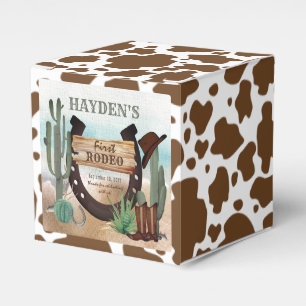 First Rodeo Cowboy Western Boy 1. Geburtstag Party Geschenkschachtel