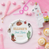 First Rodeo Cowboy Wild West Birthday Pappteller (Party)