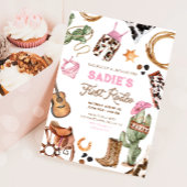 First Rodeo Cowboy Wild West Western Girl Birthday Einladung