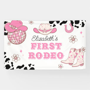 First Rodeo Cowgirl 1. Geburtstags-Party Banner