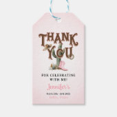 First Rodeo Cowgirl Birthday Vielen Dank Geschenkanhänger (Vorderseite)