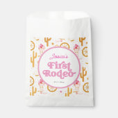 First Rodeo Cowgirl Pink 1st Birthday Party Geschenktütchen (Vorderseite)