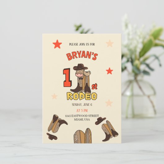 First Rodeo Einladung (Stehend Vorderseite)