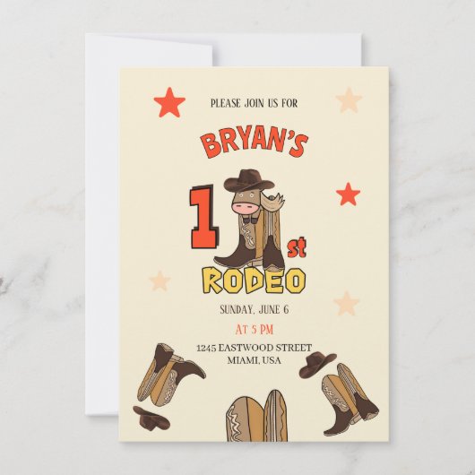 First Rodeo Einladung (Vorderseite)