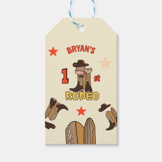 First Rodeo Geschenkanhänger (Vorderseite)