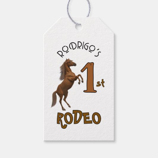 First Rodeo Geschenkanhänger (Vorderseite)