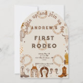 First Rodeo Hufeisenmuster Land Einladung (Vorderseite)