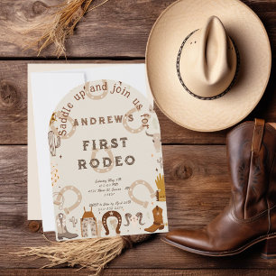 First Rodeo Hufeisenmuster Land Einladung