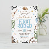 First Rodeo Invitation, My 1st Rodeo Invitation Einladung (Stehend Vorderseite)