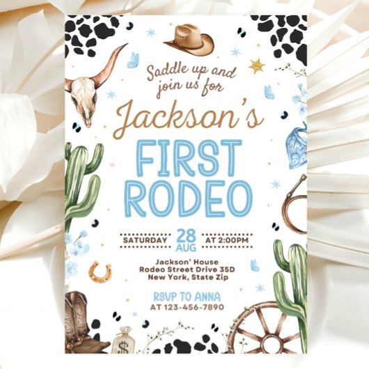 First Rodeo Invitation, My 1st Rodeo Invitation Einladung