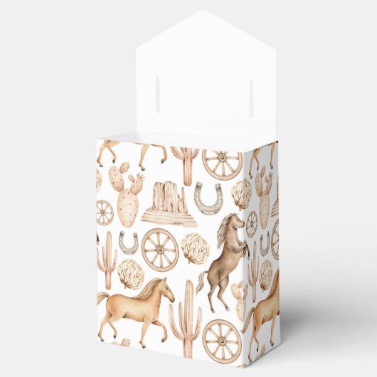 First Rodeo Neutral Southern Cowboy Birthday Gefal Geschenkschachtel (Geöffnet)