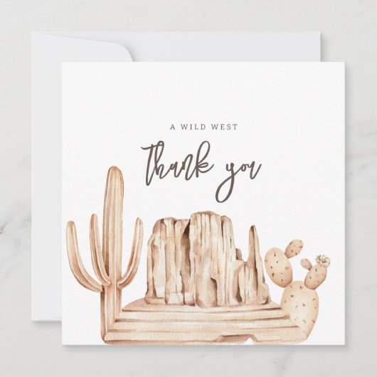 First Rodeo Neutral Southern Cowboy Danke Karte (Vorderseite)