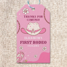 First Rodeo Party Girl in Pink and White Geschenkanhänger