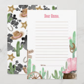 First Rodeo Pink Wild West Time Capsule Cards Einladung (Vorne/Hinten)