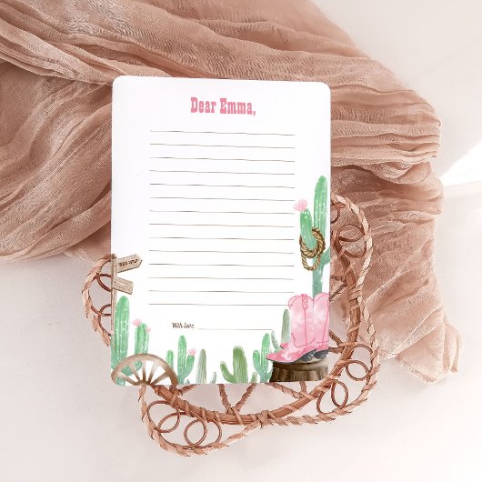 First Rodeo Pink Wild West Time Capsule Cards Einladung