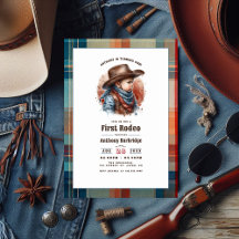 "First Rodeo" Rustic Cowboy 1. Geburtstag