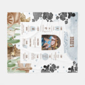First Rodeo Rustic Wild West Milestone Sign  Fleecedecke (Vorderseite (Horizontal))