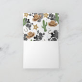 First Rodeo Rustic Wild West Thank You Dankeskarte (Innenseite)