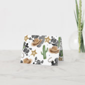 First Rodeo Rustic Wild West Thank You Dankeskarte (Rückseite)