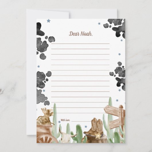 First Rodeo Rustic Wild West Time Capsule Cards Einladung (Vorderseite)