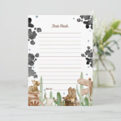 First Rodeo Rustic Wild West Time Capsule Cards Einladung (Stehend Vorderseite)