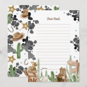 First Rodeo Rustic Wild West Time Capsule Cards Einladung (Vorne/Hinten)