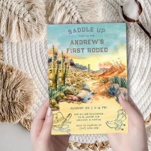 First Rodeo Vintage Einladungsvorlage Einladung