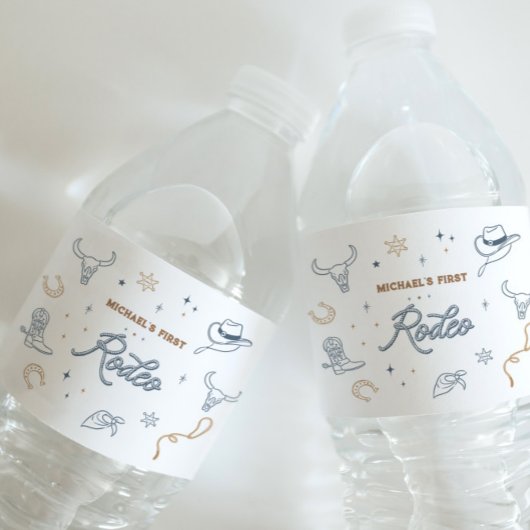 First Rodeo Wasserflaschenetikett