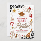 First Rodeo Western Birthday Invitation Einladung (Vorderseite)