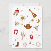 First Rodeo Western Birthday Invitation Einladung (Rückseite)