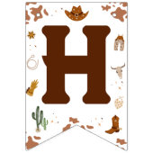 First Rodeo Western Boy 1. Happy Birthday Wimpelkette (Zweite Fahne)