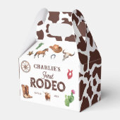 First Rodeo Western Boy 1st Birthday Geschenkschachtel (Vorderseite)