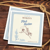 First Rodeo Western Boy 1st Birthday Paper Napkin Serviette
