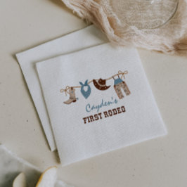 First Rodeo Western Cowboy 1. Geburtstag Napkins Serviette