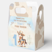 First Rodeo Western Cowboy Birthday Boy Favor Box Geschenkschachtel (Geöffnet)