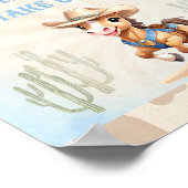 First Rodeo Western Cowboy Birthday Boy Gefallen U Poster (Ecke)