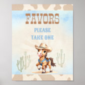 First Rodeo Western Cowboy Birthday Boy Gefallen U Poster (Vorne)