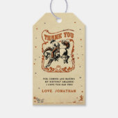 First Rodeo Western Cowboy Birthday Vielen Dank Geschenkanhänger (Vorderseite)