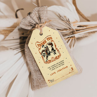 First Rodeo Western Cowboy Birthday Vielen Dank Geschenkanhänger